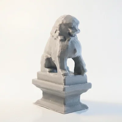 Mô hình tượng Sư tử đá hộ mệnh - File 3D in ấn chi tiết