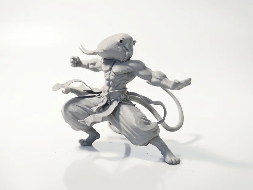 Mô hình 3D chiến binh Sư tử Kung Fu - Tượng trang trí cực chất - Image 1