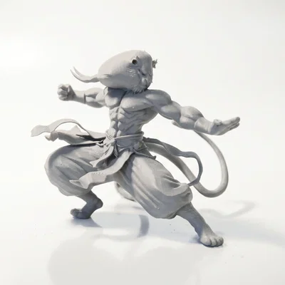 Mô hình 3D chiến binh Sư tử Kung Fu - Tượng trang trí cực chất