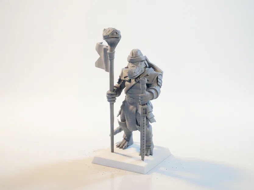 Mô hình 3D Thủ lĩnh chiến binh thằn lằn (Lizard Warrior) - Image 1