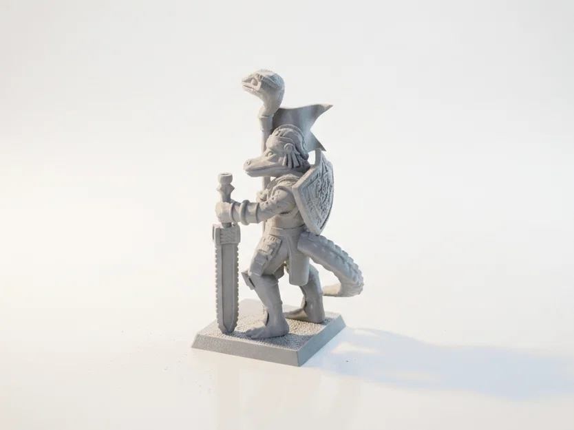 Mô hình 3D Thủ lĩnh chiến binh thằn lằn (Lizard Warrior) - Image 4