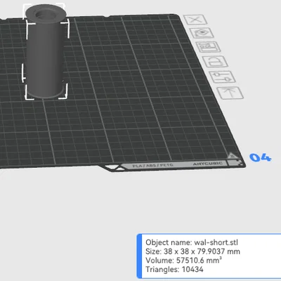 Trụ dẫn hướng rút gọn cho hộp nhựa in 3D (Shoter wal)