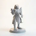 Mô hình chiến binh bò sát - Lizard Warrior Figurine Fantasy Miniature 3D Printable - Thumbnail 2