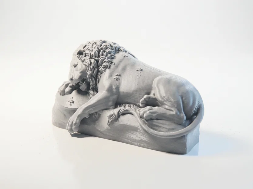 Mô hình 3D Sư tử Lucerne - Tượng điêu khắc động vật in 3D - Image 1
