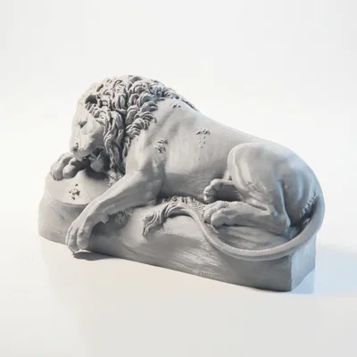 Mô hình 3D Sư tử Lucerne - Tượng điêu khắc động vật in 3D