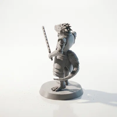 Mô hình chiến binh thằn lằn - Tượng Fantasy 3D có thể in