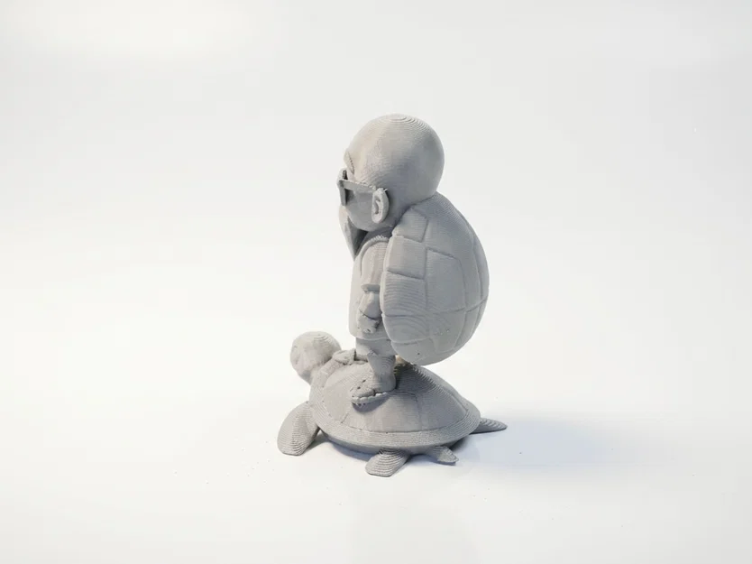 Mô hình 3D ông lão cưỡi rùa lướt sóng độc đáo - Image 3