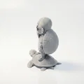 Mô hình 3D ông lão cưỡi rùa lướt sóng độc đáo - Thumbnail 3