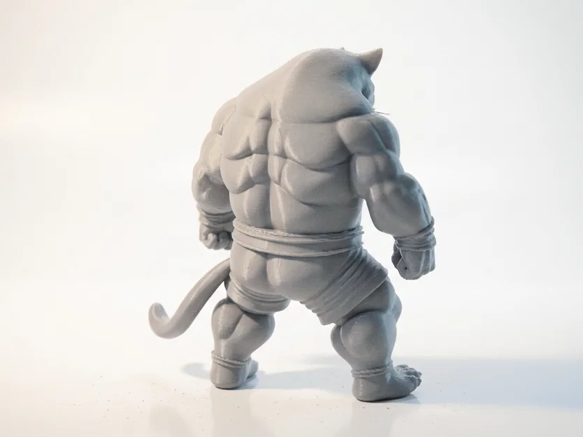 Mô hình chiến binh mèo cơ bắp (3D Printable) - Image 3