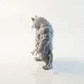 Mô hình chiến binh mèo cơ bắp (3D Printable) - Thumbnail 4