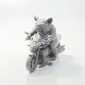 Mô hình Heo Lái Mô Tô - Tượng Trang Trí In 3D Độc Đáo - Thumbnail 1