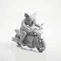 Mô hình Heo Lái Mô Tô - Tượng Trang Trí In 3D Độc Đáo - Thumbnail 2