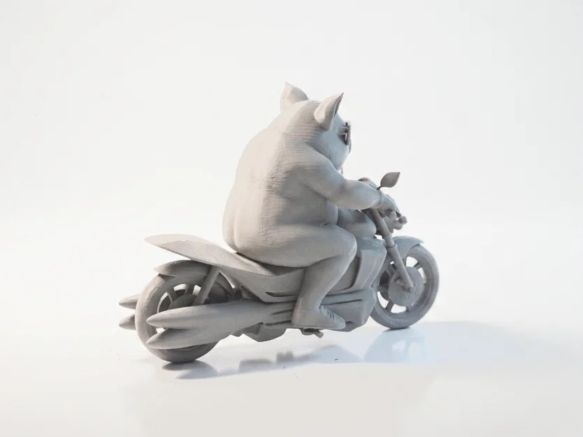 Mô hình Heo Lái Mô Tô - Tượng Trang Trí In 3D Độc Đáo - Image 3