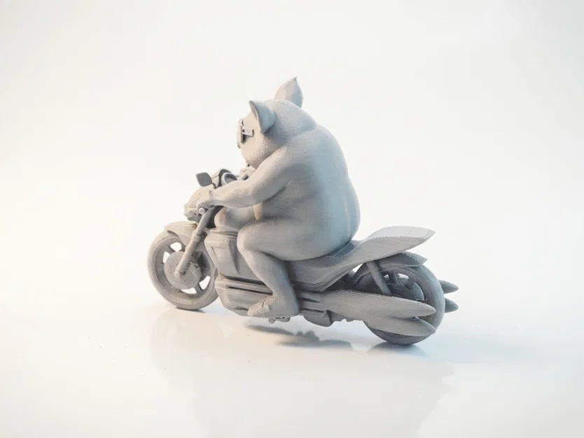 Mô hình Heo Lái Mô Tô - Tượng Trang Trí In 3D Độc Đáo - Image 4