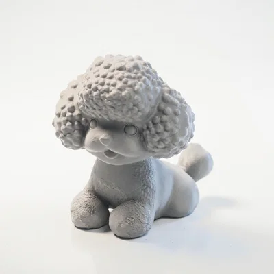 Mô hình tượng chó Poodle dễ thương cho máy in 3D