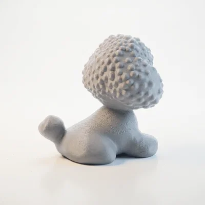 Mô hình tượng chó Poodle dễ thương cho máy in 3D