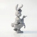 Mô hình tượng thỏ chỉ tay - File in 3D nghệ thuật - Thumbnail 3