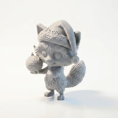 Mô hình Gấu Mèo (Raccoon) để bàn - File in 3D sưu tầm