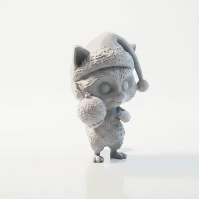 Mô hình Gấu Mèo (Raccoon) để bàn - File in 3D sưu tầm