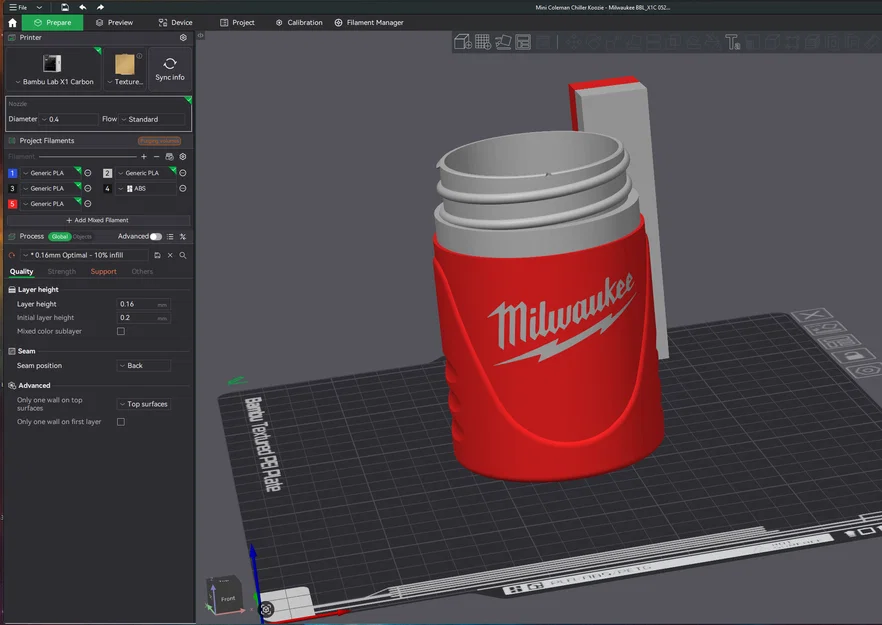 Mini Coleman Chiller Koozie - Chủ đề Milwaukee - Image 4