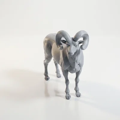 Mô Hình Tượng Cừu Đực In 3D Độc Đáo