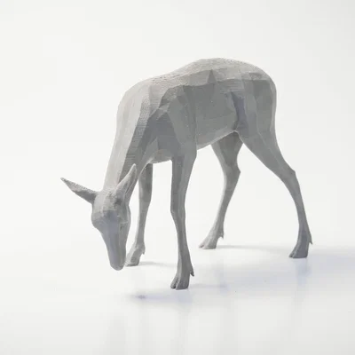 Mô hình hươu gặm cỏ chân thực in 3D (STL)