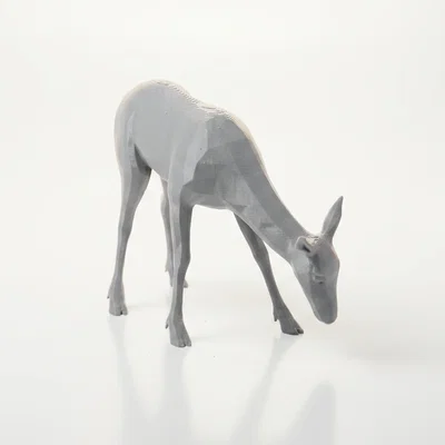 Mô hình hươu gặm cỏ chân thực in 3D (STL)