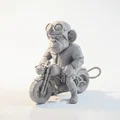 Mô hình Khỉ Biker Cực Chất - Tượng Động Vật Sưu Tầm In 3D - Thumbnail 1