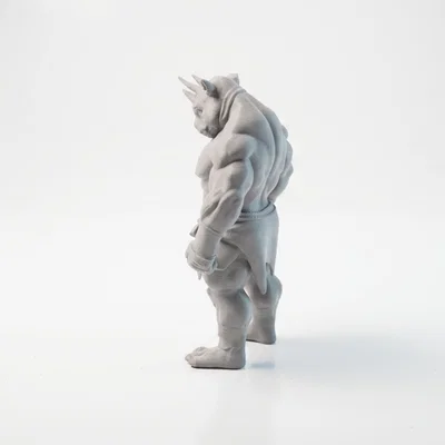 Mô hình chiến binh tê giác 3D (Rhino Man Warrior) - File in 3D giả tưởng