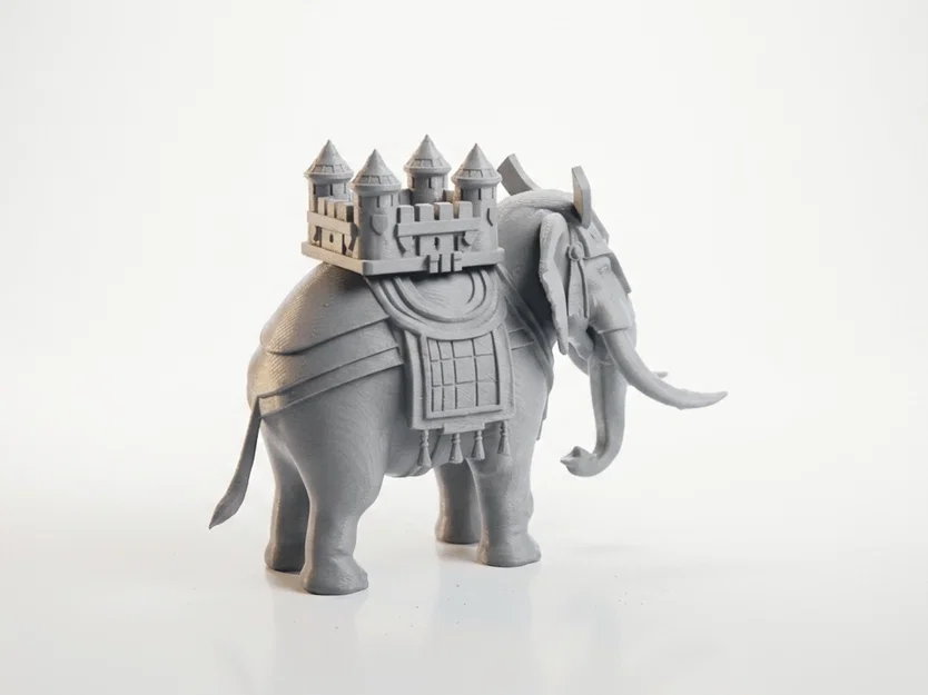Mô hình Voi Hoàng Gia chở Lâu đài 3D - Royal Elephant Castle - Image 3