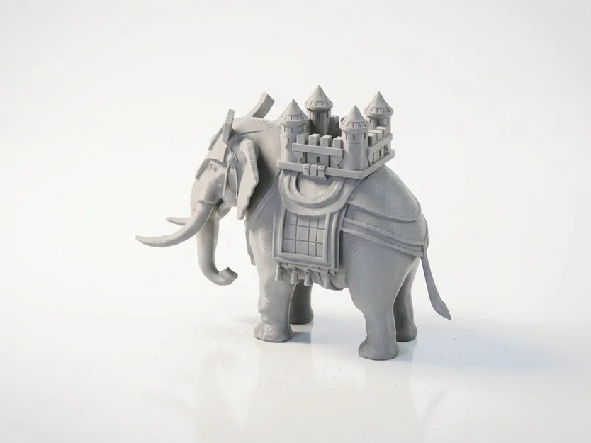 Mô hình Voi Hoàng Gia chở Lâu đài 3D - Royal Elephant Castle - Image 4