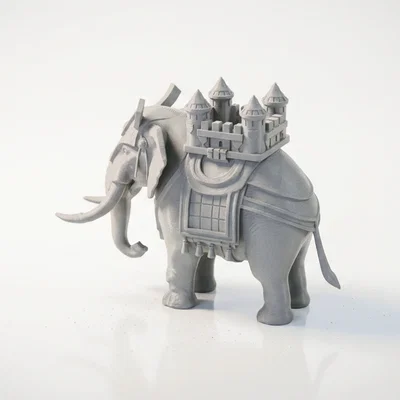 Mô hình Voi Hoàng Gia chở Lâu đài 3D - Royal Elephant Castle