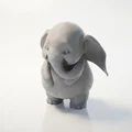Mô hình tượng chú voi buồn dễ thương có thể in 3D - Thumbnail 1