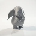 Mô hình tượng chú voi buồn dễ thương có thể in 3D - Thumbnail 2