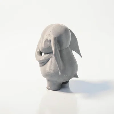 Mô hình tượng chú voi buồn dễ thương có thể in 3D