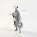 Mô hình tượng chiến binh cáo Samurai - File in 3D - Thumbnail 1