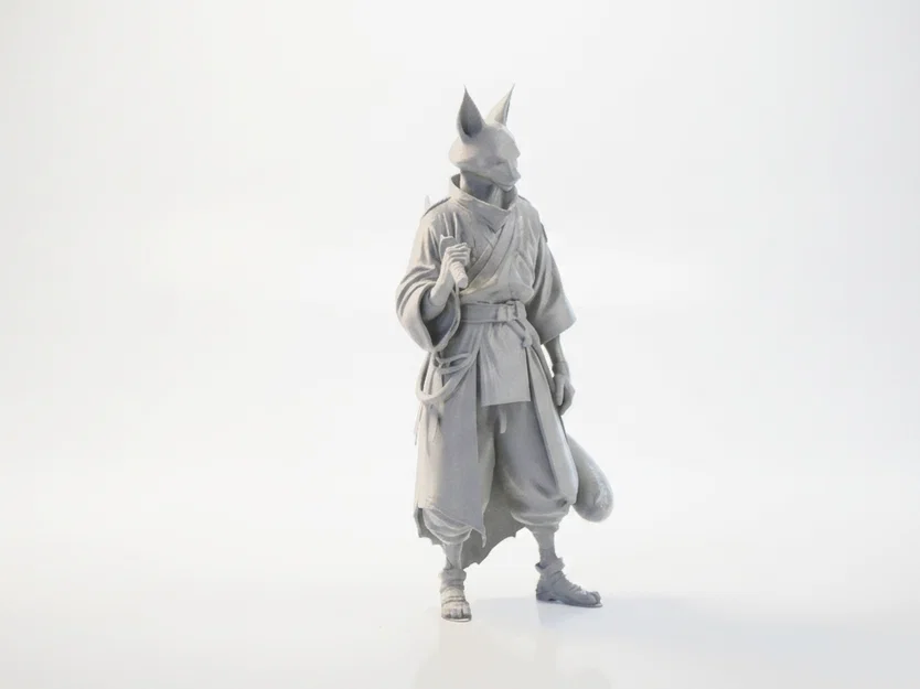 Mô hình tượng chiến binh cáo Samurai - File in 3D - Image 2