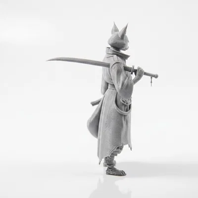 Mô hình tượng chiến binh cáo Samurai - File in 3D