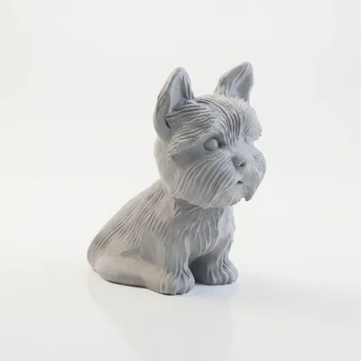 Mô hình chú cún ngồi 3D cực kỳ đáng yêu - File STL in 3D