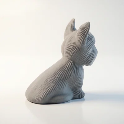 Mô hình chú cún ngồi 3D cực kỳ đáng yêu - File STL in 3D