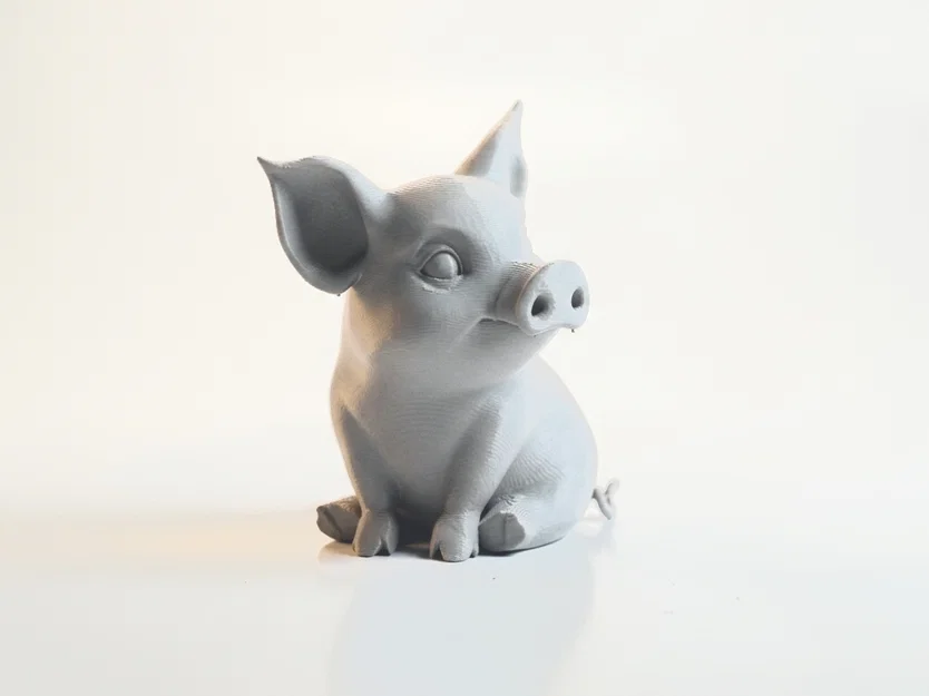 Mô hình Chú Heo Ngồi Dễ Thương - Đồ trang trí in 3D sưu tầm - Image 2