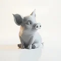 Mô hình Chú Heo Ngồi Dễ Thương - Đồ trang trí in 3D sưu tầm - Thumbnail 2