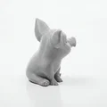 Mô hình Chú Heo Ngồi Dễ Thương - Đồ trang trí in 3D sưu tầm - Thumbnail 3