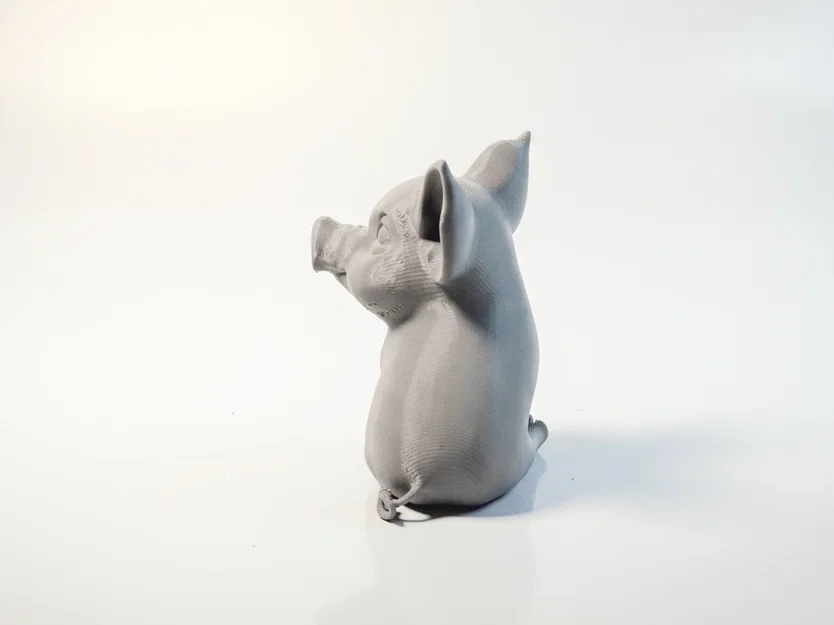 Mô hình Chú Heo Ngồi Dễ Thương - Đồ trang trí in 3D sưu tầm - Image 4