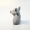 Mô hình Chú Heo Ngồi Dễ Thương - Đồ trang trí in 3D sưu tầm - Thumbnail 4