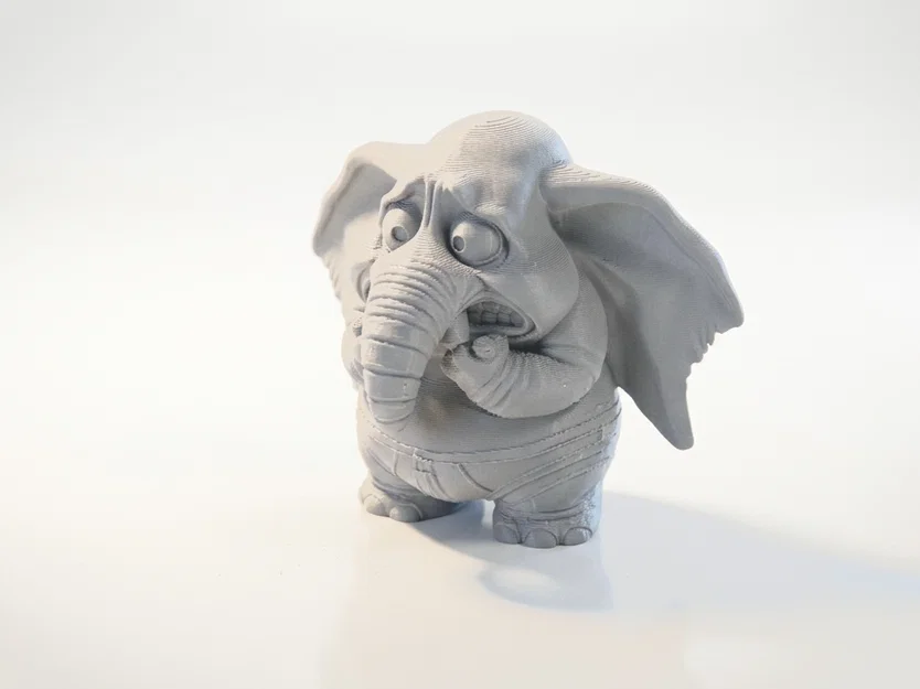 Mô hình 3D Chú Voi Nhỏ Đang Sợ Hãi - Image 1