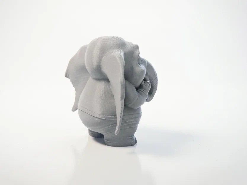 Mô hình 3D Chú Voi Nhỏ Đang Sợ Hãi - Image 3