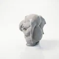 Mô hình 3D Chú Voi Nhỏ Đang Sợ Hãi - Thumbnail 4