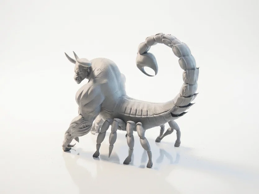 Mô hình sinh vật lai Bọ Cạp - Bò Tót in 3D (Scorpion Bull Hybrid) - Image 1