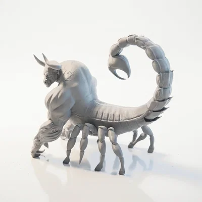 Mô hình sinh vật lai Bọ Cạp - Bò Tót in 3D (Scorpion Bull Hybrid)
